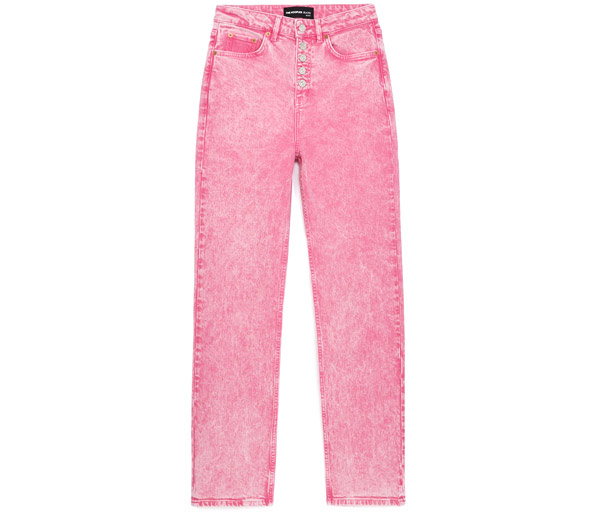 High-waisted pink jeans – The Kooples
